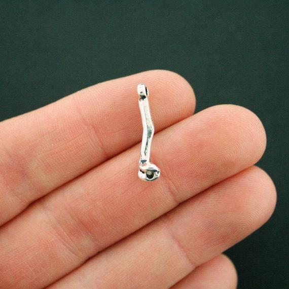 12 Doll Arm Connector Antique Silver Tone Charms 3D - SC6734