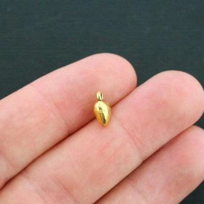 12 charmes de ton or antique coeur 3D - GC227