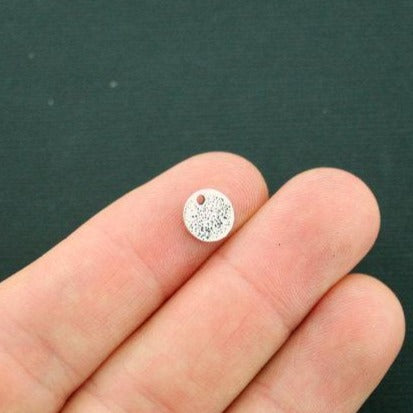 12 breloques ton argent antique Lotus - SC6380