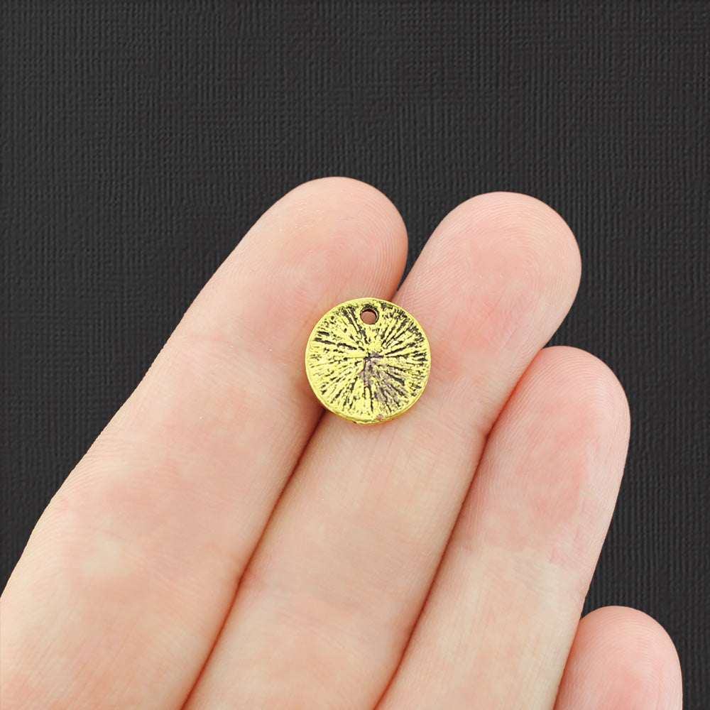 12 breloques de ton or antique de montagne - GC1318