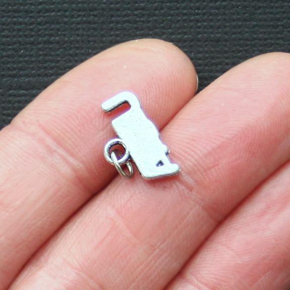 12 USA Antique Silver Tone Charms - SC2935