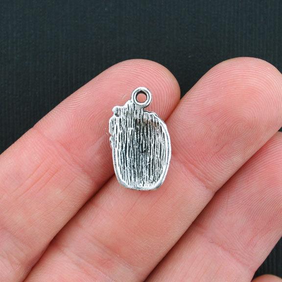 12 Wine Barrel Antique Silver Tone Charms - SC3477