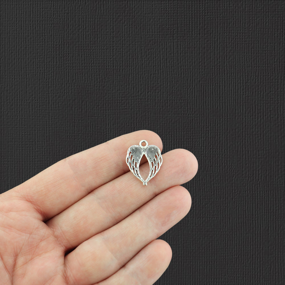 12 ailes de charmes de ton argent antique - SC1264