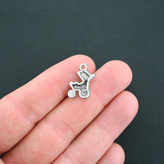 12 Baby Carriage Antique Silver Tone Charms - SC486