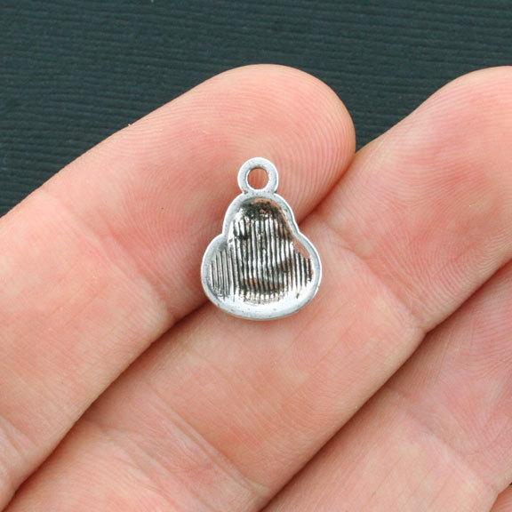12 Buddha Antique Silver Tone Charms - SC3932