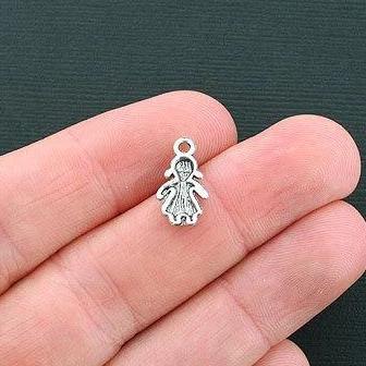 12 Doll Antique Silver Tone Charms - SC4590