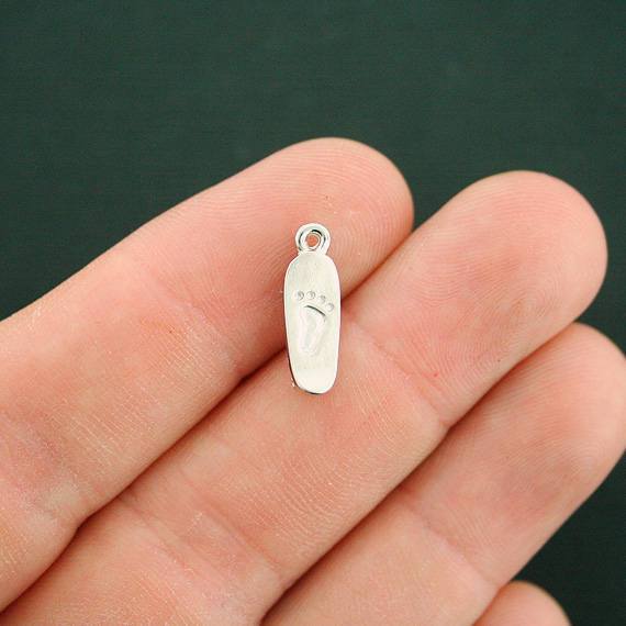 12 Skateboard Antique Silver Tone Charms 3D - SC4327