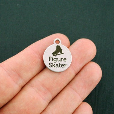 Figure Skater Stainless Steel Charms - BFS001-0121