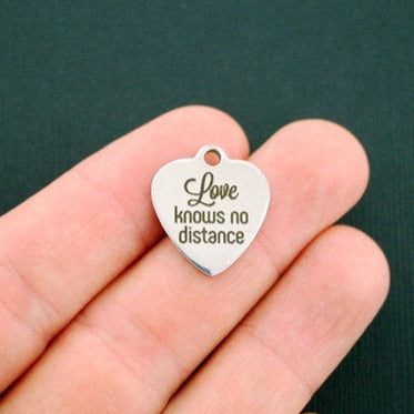 Love Knows No Distance Stainless Steel Charms - BFS011-1220