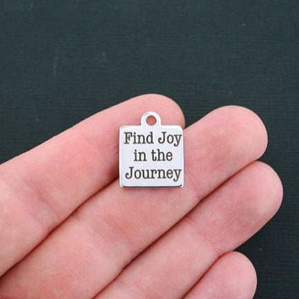Joy Stainless Steel Charms - Find joy in the journey - BFS013-0122