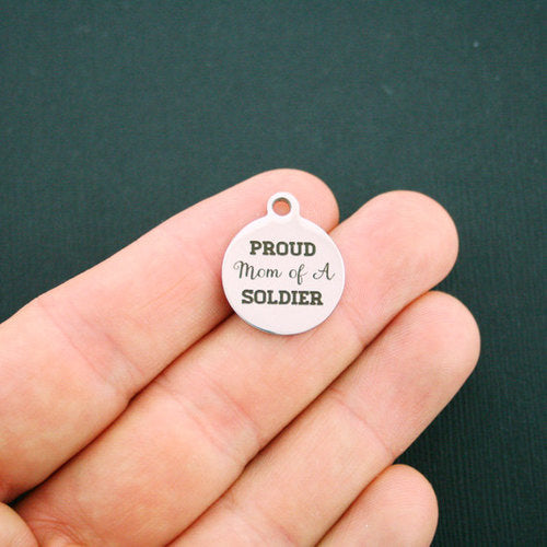 Proud Mom Stainless Steel Charms - of a soldier - BFS001-1239
