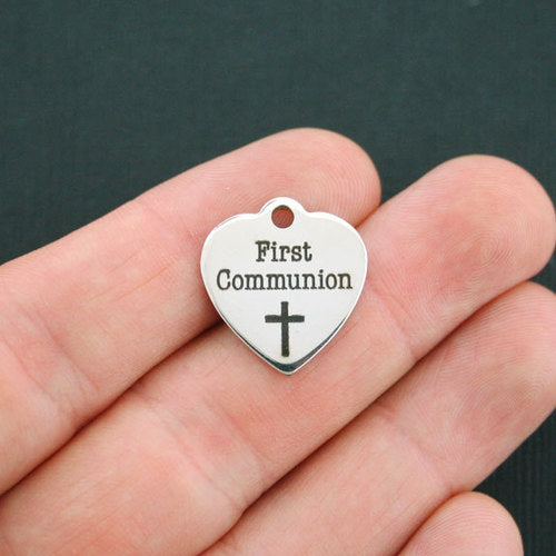 First Communion Stainless Steel Charms - BFS011-0123