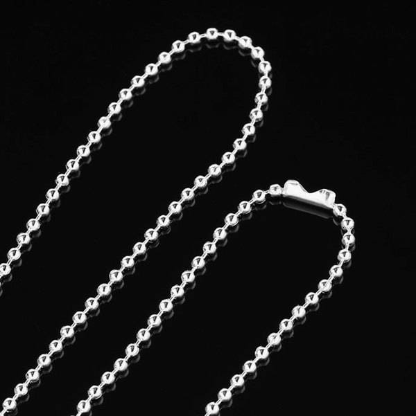Stainless Steel Ball Chain Necklace 24" - 2.4mm - 5 Necklaces - N063