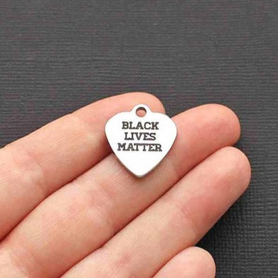 Black Lives Matter Stainless Steel Charms - BFS011-1308