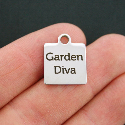 Garden Diva Breloques en Acier Inoxydable - BFS013-0133