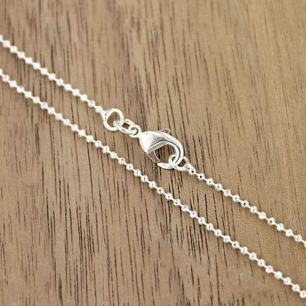Silver Tone Ball Chain Necklaces 20" - 1.2mm - 12 Necklaces - N481