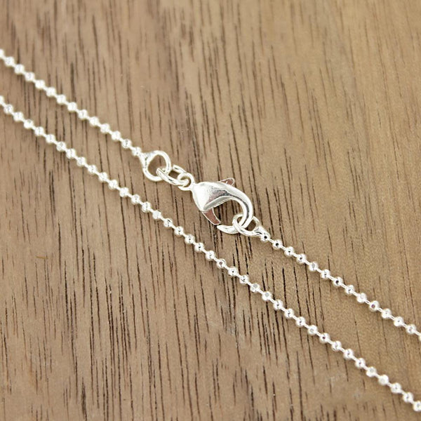 Collier chaîne boule ton argent 20" - 1,2 mm - 1 collier - N481