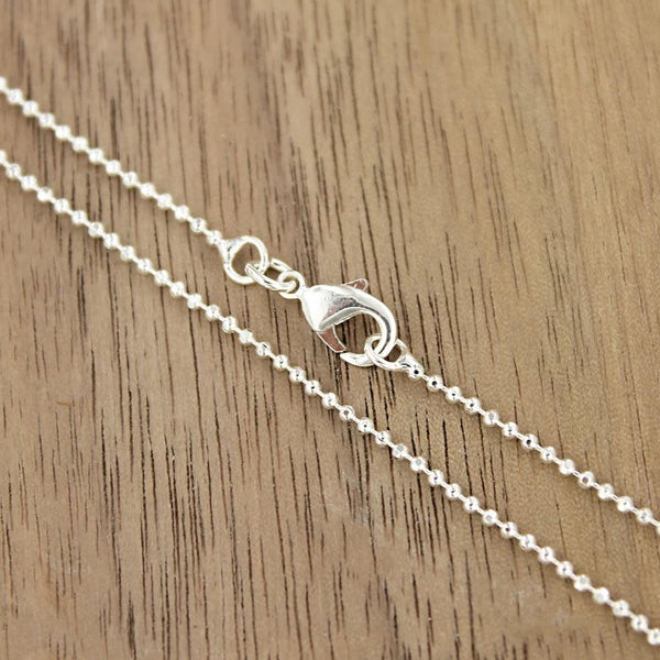 Silver Tone Ball Chain Necklace 20" - 1.2mm - 1 Necklace - N481