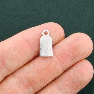 14 Tombstone RIP Antique Silver Tone Charms - SC5823