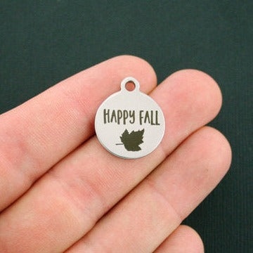 Happy Fall Breloques en Acier Inoxydable - BFS001-1400