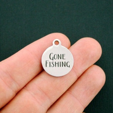 Gone Fishing Stainless Steel Charms - BFS001-0140