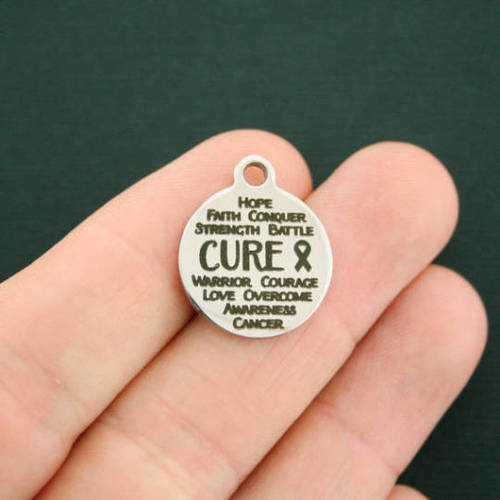 Cure Word Collage Stainless Steel Charms - BFS001-1415