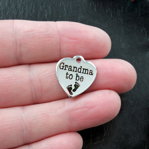 Grandma To Be Stainless Steel Charms - BFS011-0144
