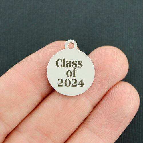 Class of 2024 Stainless Steel Charms - BFS001-1488