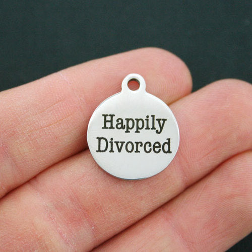 Charmes en acier inoxydable heureusement divorcés - BFS001-0148