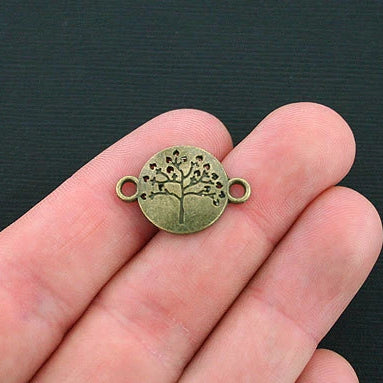 8 Tree of Life Connector Antique Bronze Tone Charms - BC1273