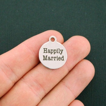 Happily Married Stainless Steel Charms - BFS001-0149