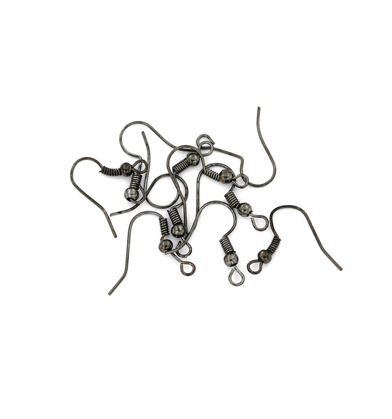 Boucles d'oreilles en bronze à canon - Crochets de style français - 18 mm x 19 mm - 200 pièces 100 paires - Z943