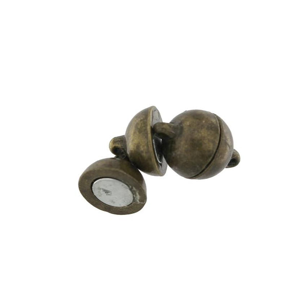 Fermoirs magnétiques en bronze antique - 14 mm x 10 mm - 2 fermoirs 4 pièces - FD672