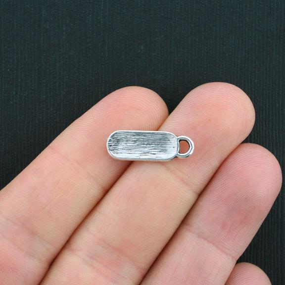 15 Believe Antique Silver Tone Charms - SC3683