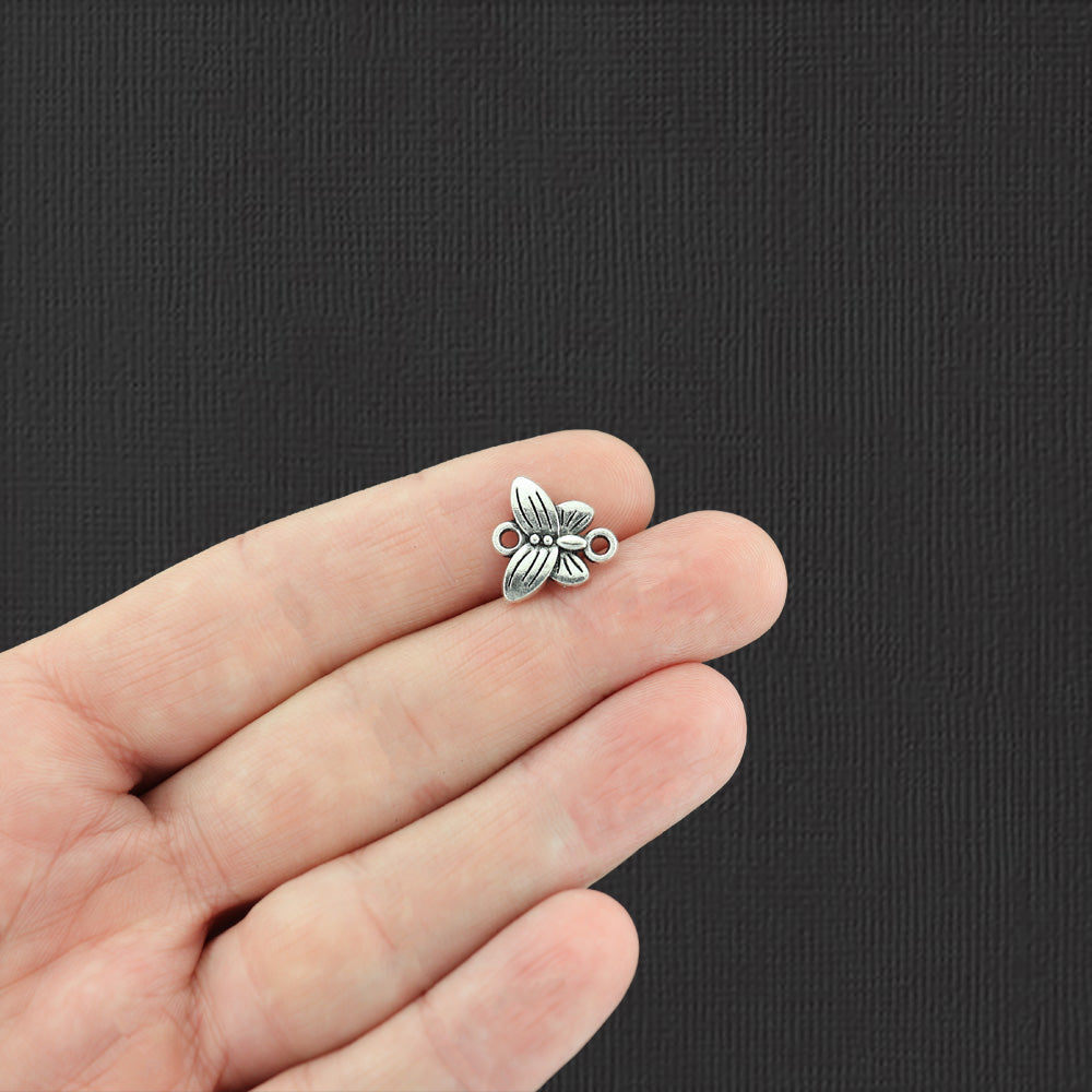 15 breloques de ton argent antique connecteur papillon - SC3336
