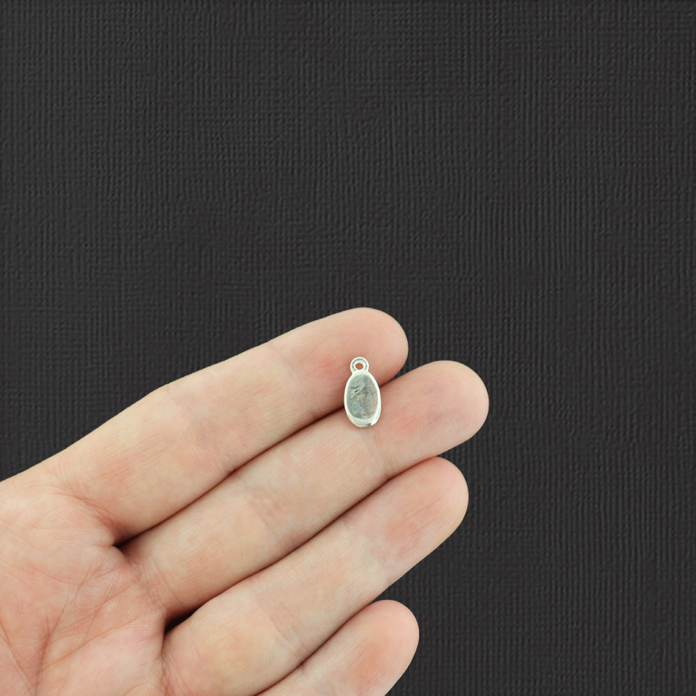 15 breloques de ton argent antique de grain de café - SC3569