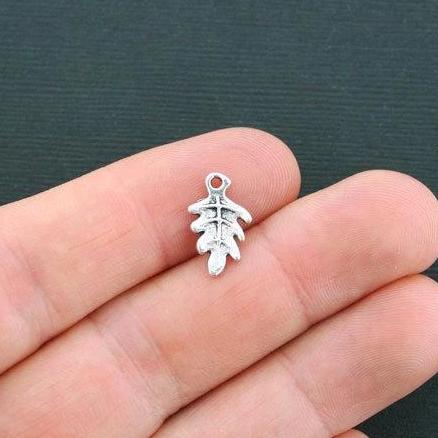 15 Leaf Antique Silver Tone Charms - SC4457