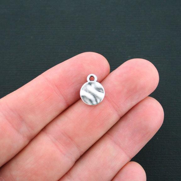 15 Love And Peace Antique Silver Tone Charms 2 Sided - SC634