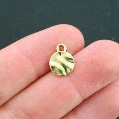 15 Love Peace Antique Gold Tone Charms - GC502