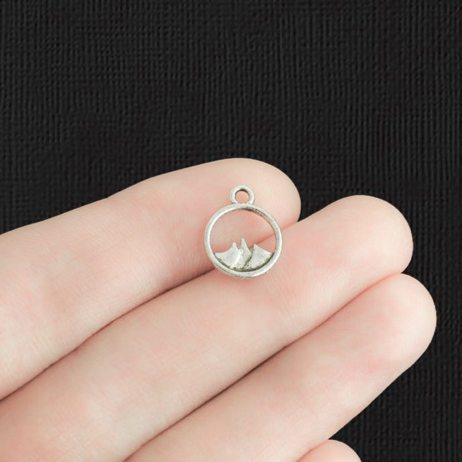 15 breloques de ton argent antique de montagne - SC024