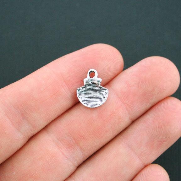 15 Seashell Antique Silver Tone Charms - SC4768