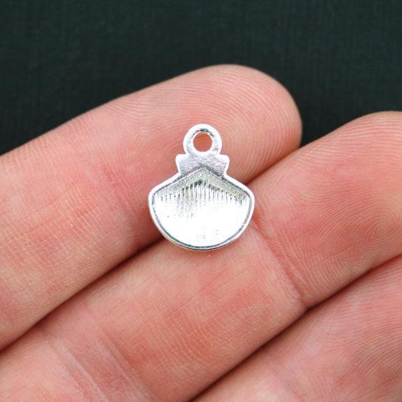15 Seashell Silver Tone Charms - SC3715