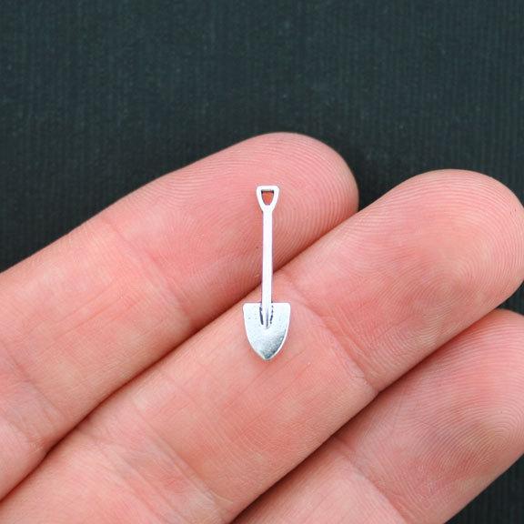 15 breloques argentées antiques pelle - SC3471