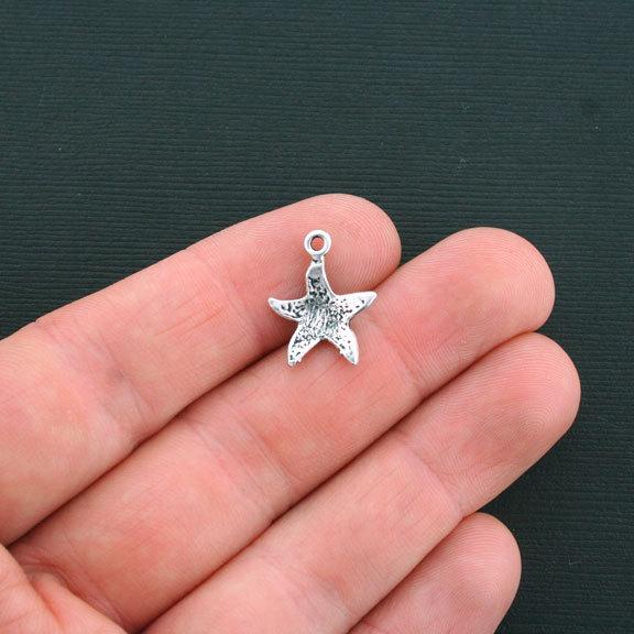 15 breloques de ton argent antique étoile de mer - SC1455