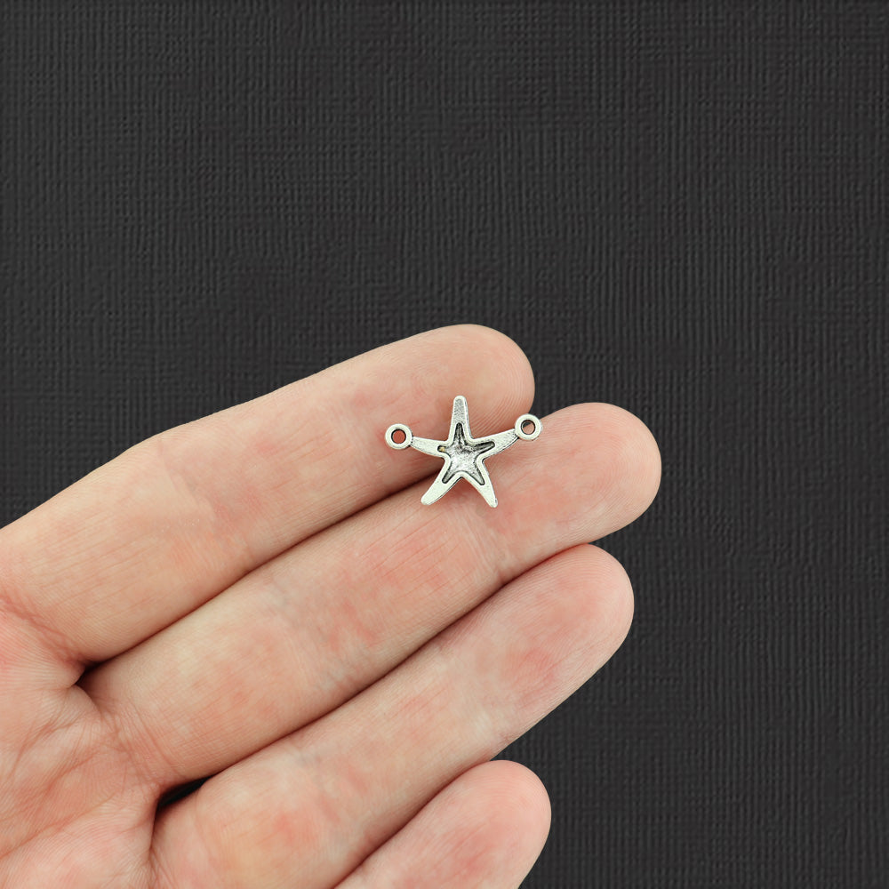 15 breloques de ton argent antique connecteur étoile de mer - SC7425