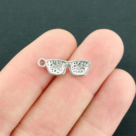 15 Sunglasses Antique Silver Tone Charms - SC4394
