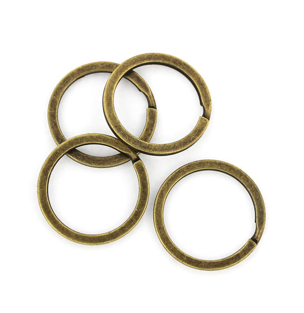 Bronze Tone Key Rings - 28mm - 15 Pieces - Z685