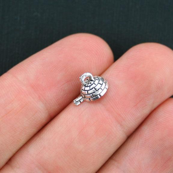 15 Igloo Antique Silver Tone Charms 3D - SC3699