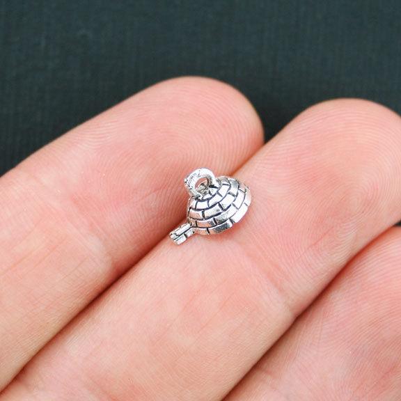 15 Igloo Antique Silver Tone Charms 3D - SC3699