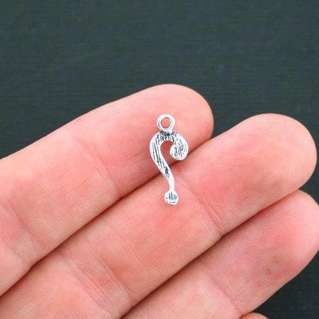 SALE 15 Question Mark Antique Silver Tone Charms - SC1246